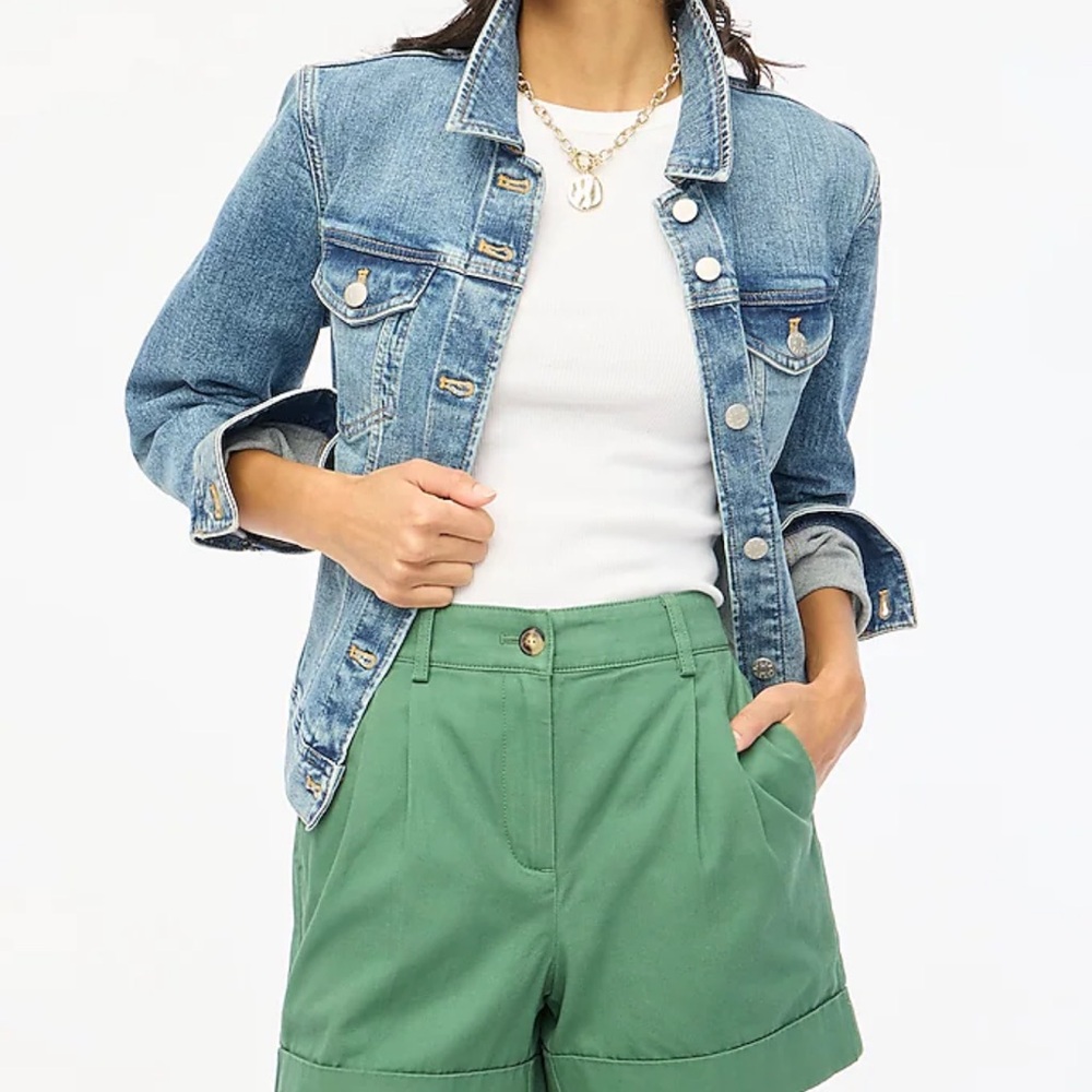 J Crew pleated chino shorts